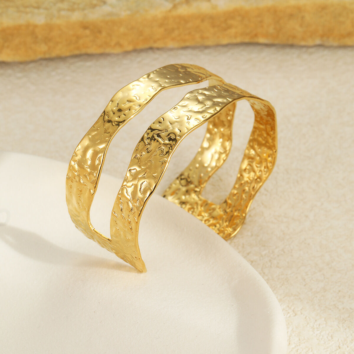Romantische Serie Urlaub Geometrische Edelstahl Wasserdichte Damenarmbänder Bild4