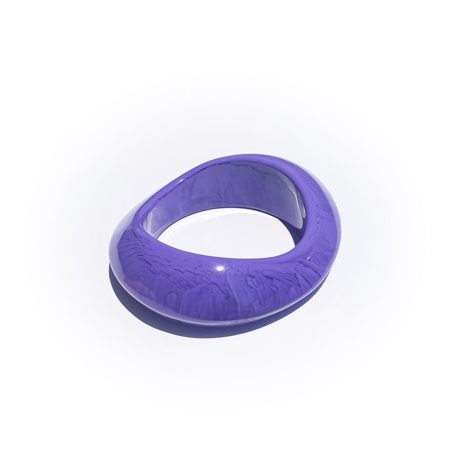 Irregularly Shaped Blurred Acrylic Women's Bangles 