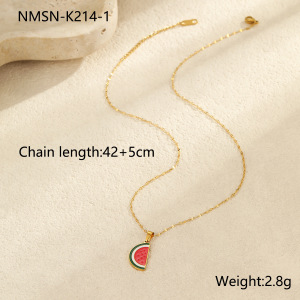 1 Pair Simple Series Daily Plant Stainless Steel Waterproof Women's Pendant Necklaces h5 Picture2
