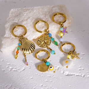 1 Piece Ocean Series Starfish Gold - colored Stainless Steel Waterproof Drop Earrings h5 Picture4