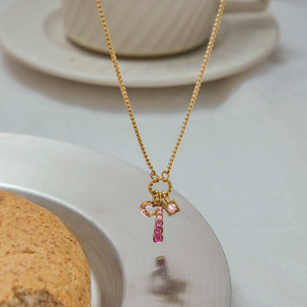 Sweet Heart Stainless Steel Waterproof Gold Color Pendant Necklaces Picture3