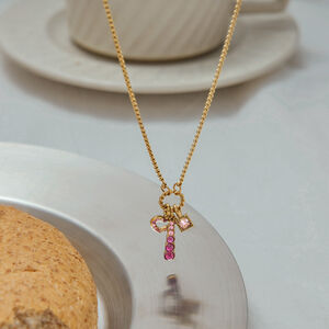 Sweet Heart Stainless Steel Waterproof Gold Color Pendant Necklaces h5 Picture3