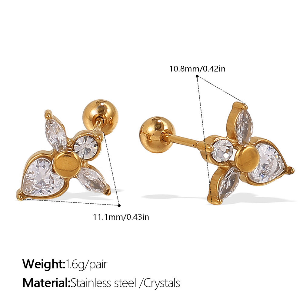 Eh1002Weg Crystal Gold Earrings Picture5