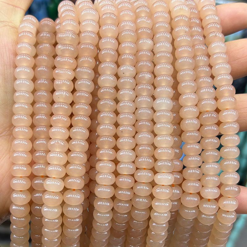 1 String Colorful Wheel Natural Stone Jewelry Beads(Bead Size:5mm*8mm) h5