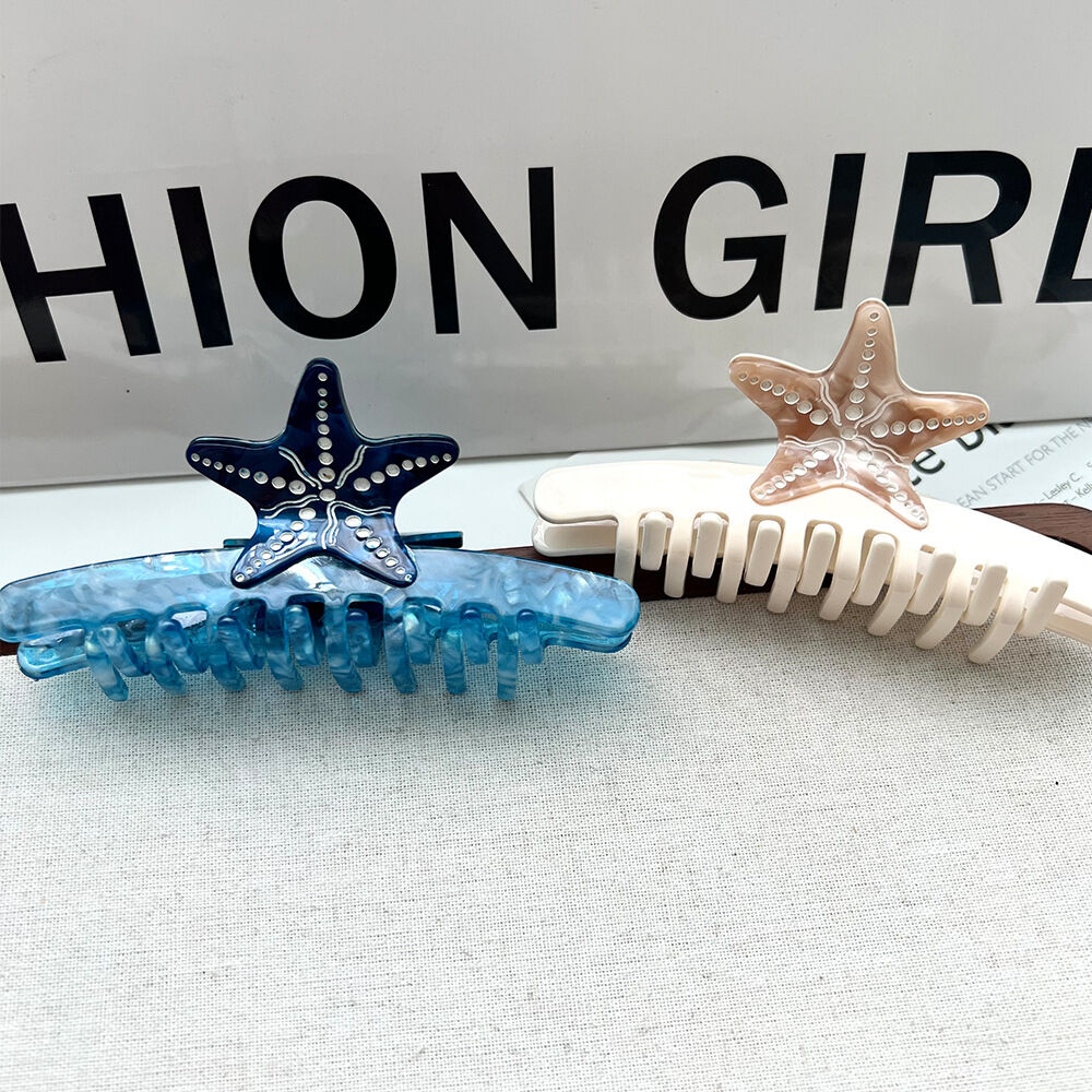 1 paio di fermagli per capelli da donna in acetato Simple Series Vacation Turtle Immagine3