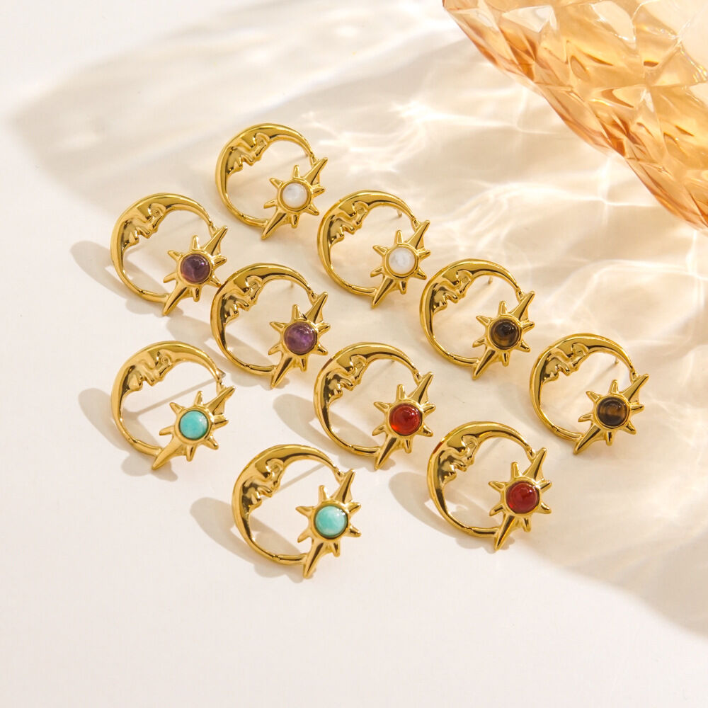 Simple Series Retro Geometric Stainless Steel Waterproof Women's Stud Earrings