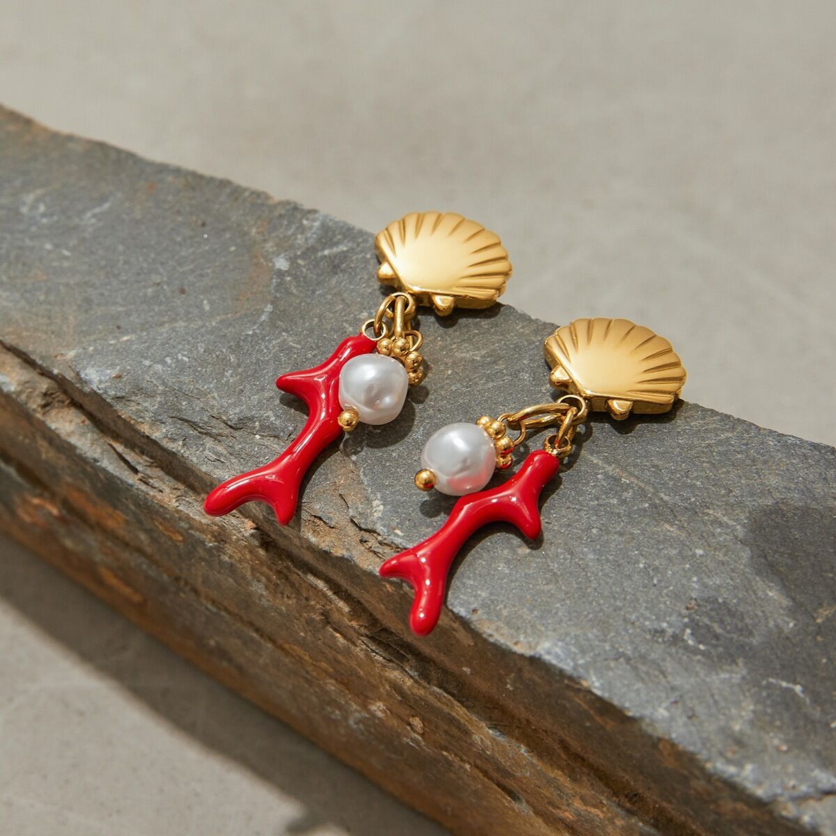  style stainless steel  gold color drop earrings