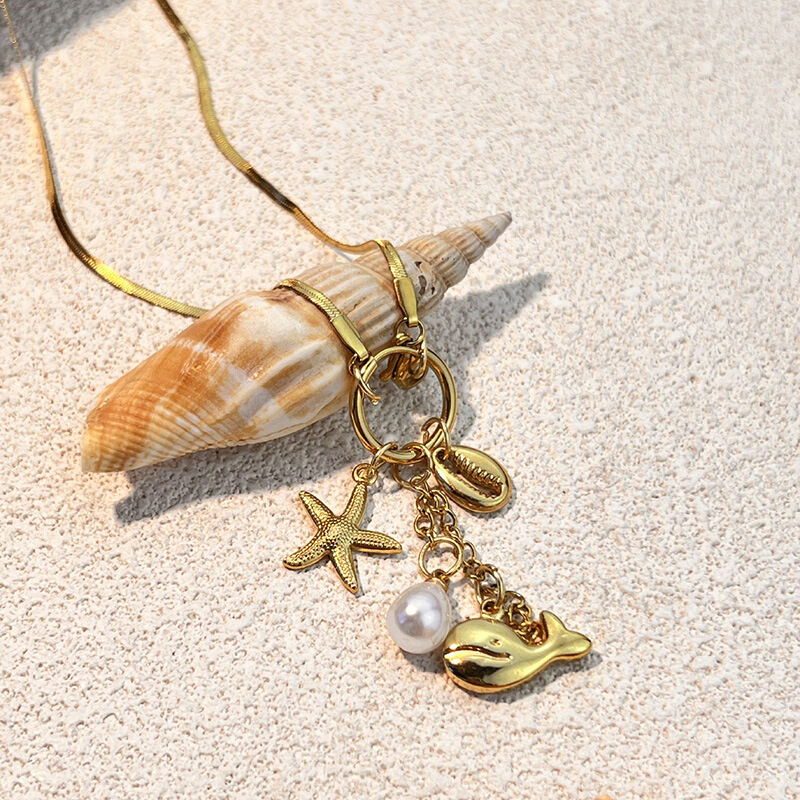 Oceanic Stainless Steel Waterproof Gold Color Pendant Necklaces Picture2
