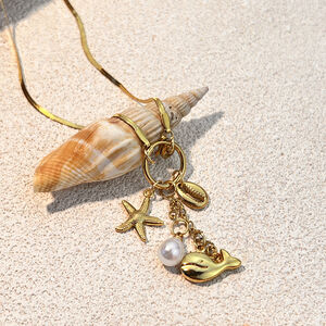 Oceanic Stainless Steel Waterproof Gold Color Pendant Necklaces h5 Picture2
