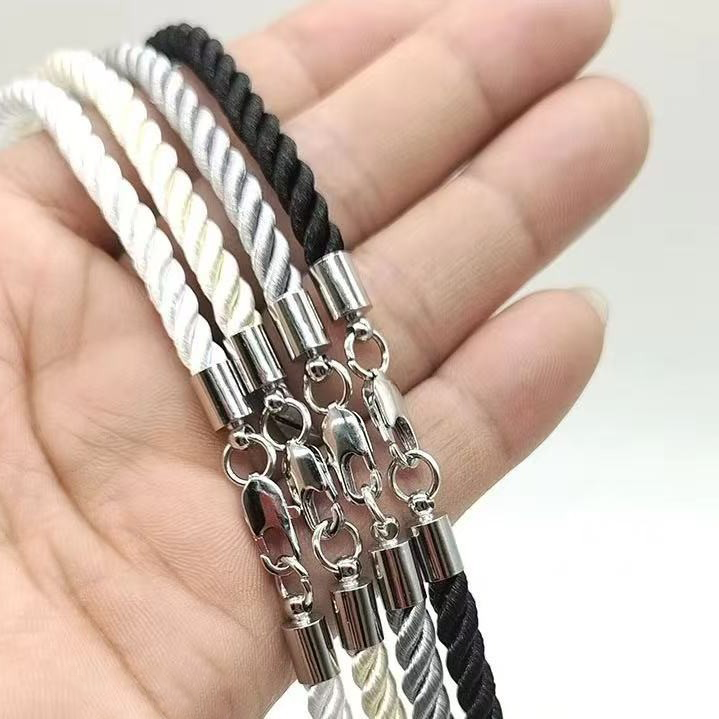 1 pieza DIY serie colorido acero inoxidable clip impermeable joyería cordones collar h5Imagen3
