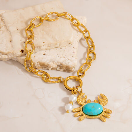Cute Little Crab Stainless Steel Waterproof Women's Bracelet 2
