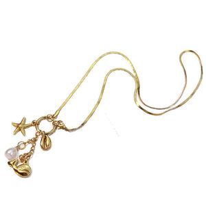 Oceanic Stainless Steel Waterproof Gold Color Pendant Necklaces h5