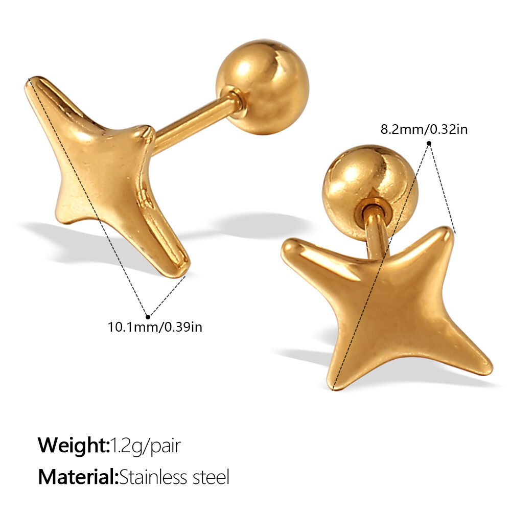Eh1006G Piercing Gold Earrings Picture2