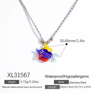 Tropical Fish Glass Women's Pendant Necklaces h5