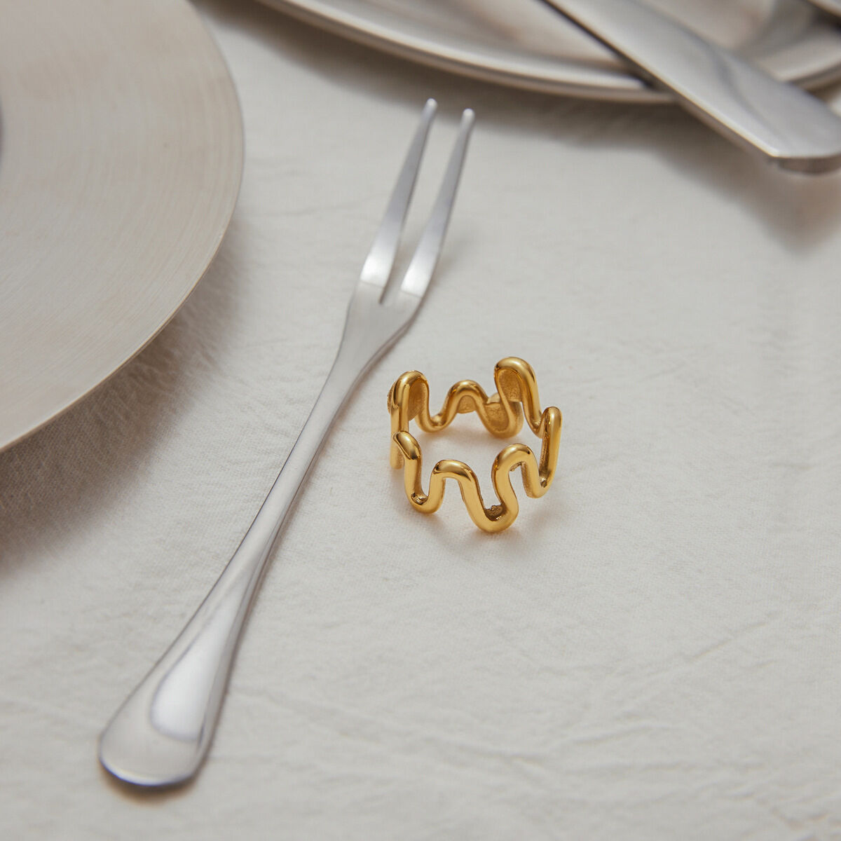  style edelstahl gold farbe zirkon minimalist ringe h5 Bild7