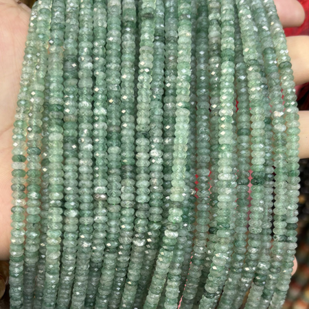 1 Strang exquisiter Schmuckperlen aus Naturstein (Durchmesser: 2 x 4 mm) 2