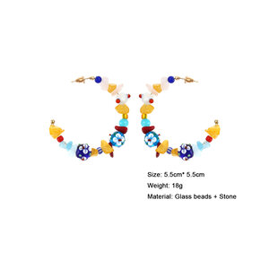 Sweet Flower Glass Beads Beads Earrings h5