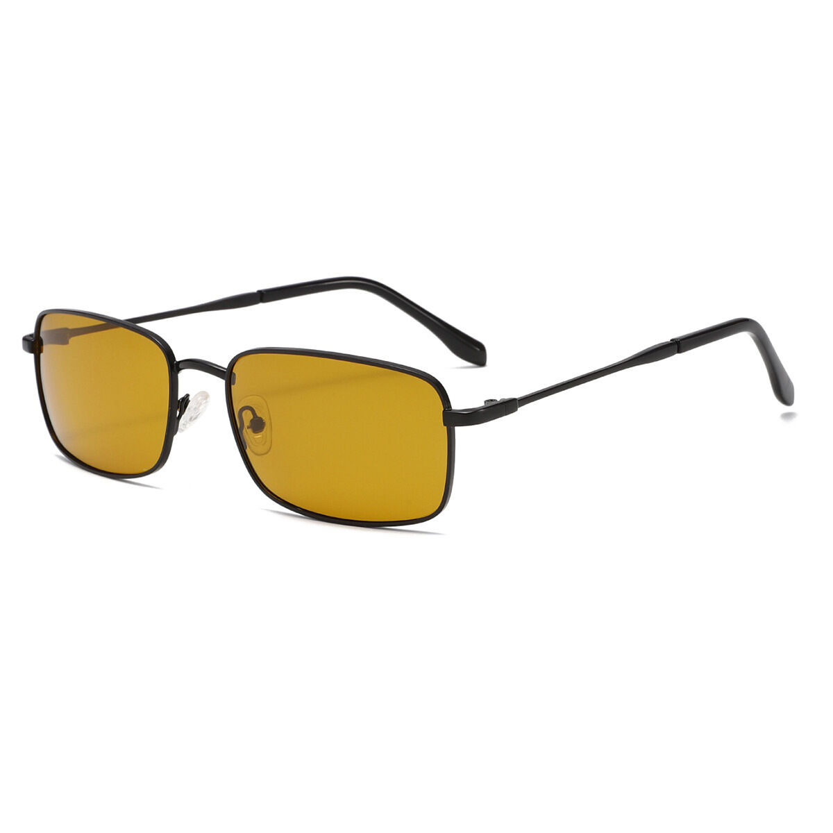 1 par de gafas de sol de PC de color sólido informales de serie simple para mujer 2