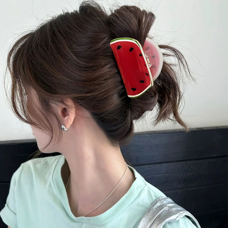 1 Stück Acetat-Haarklammern im Fresh-Style der Fruit Series für Damen Bild4