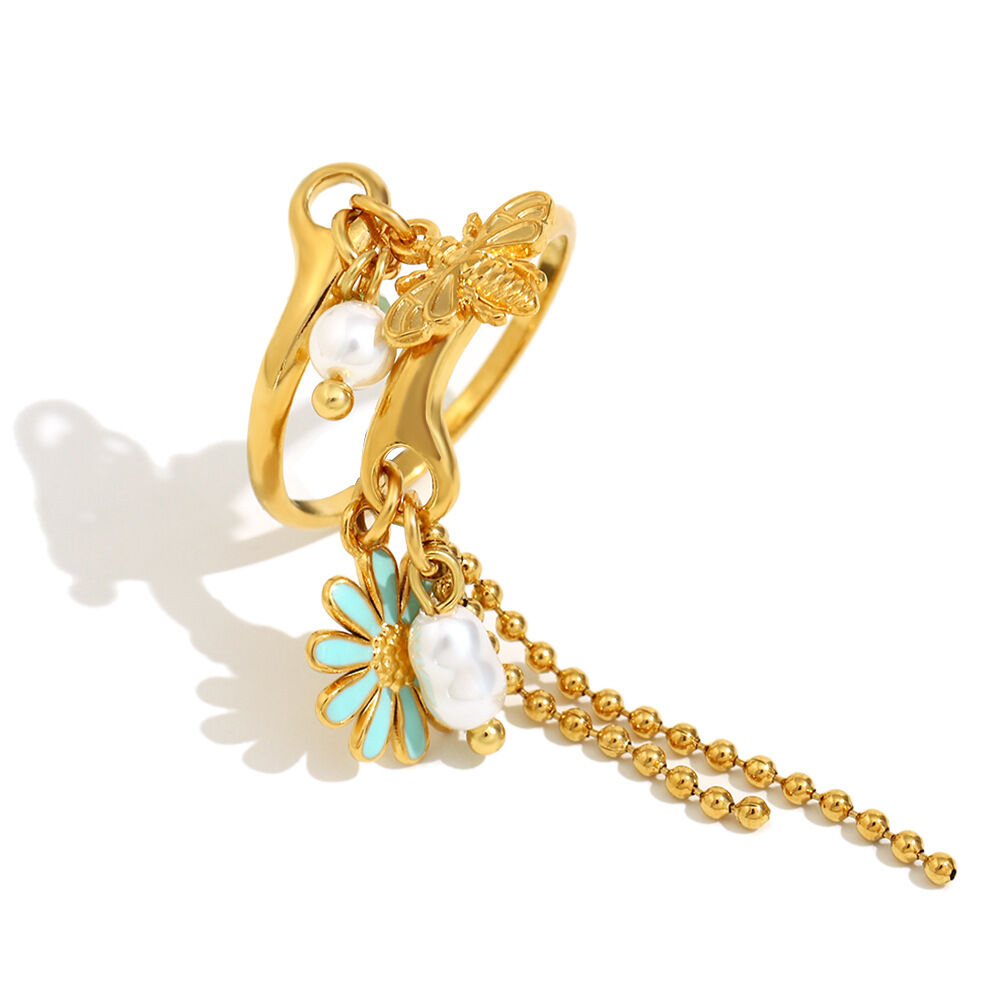 Tassel Open Ring-Gold-1 