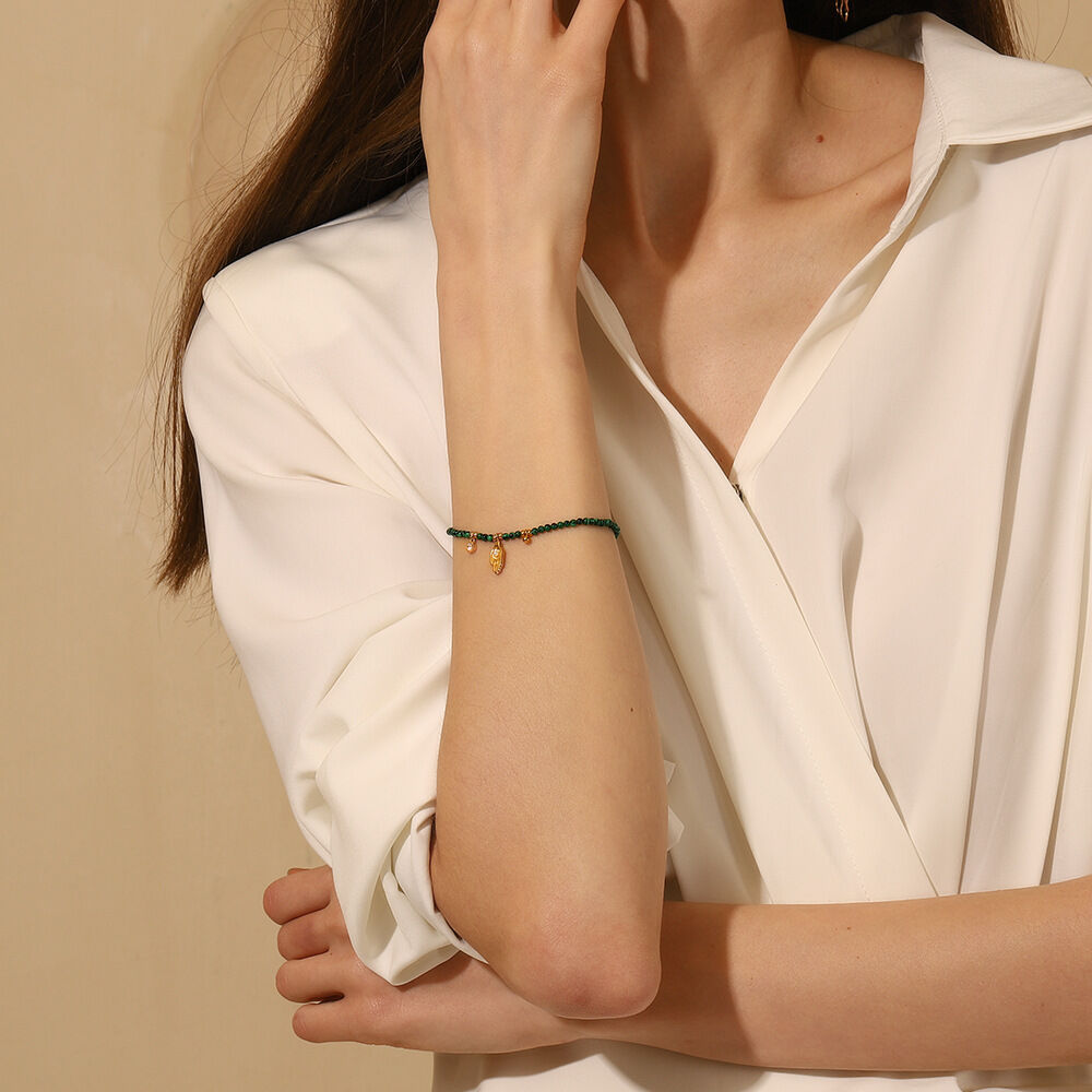 1 Piece Luxury Retro Pendant Stainless Steel Waterproof Bracelets Picture4