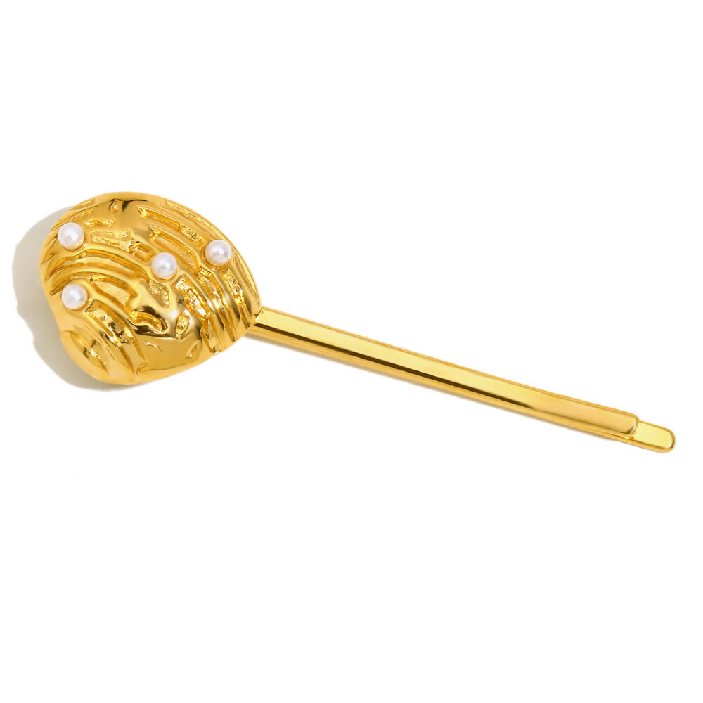 1 Stück Ocean Series – goldfarbene Haarspangen aus Edelstahl im Vintage-Design Bild4
