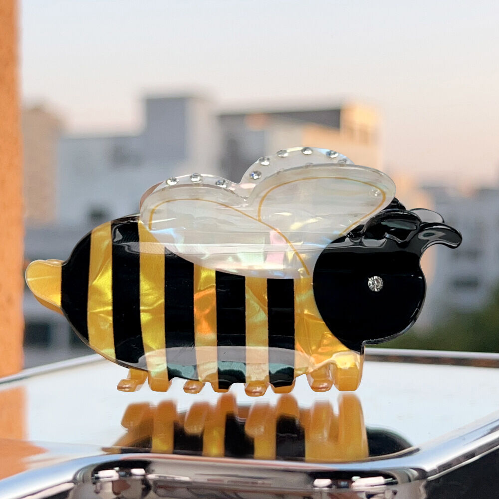 1 Piece Cute Bees Acetate Women's Hair Claws h5