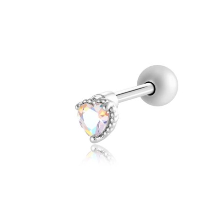 1 Piece Simple Series Simple Heart Copper No Plating Material Zircon Women's Piercings Earrings