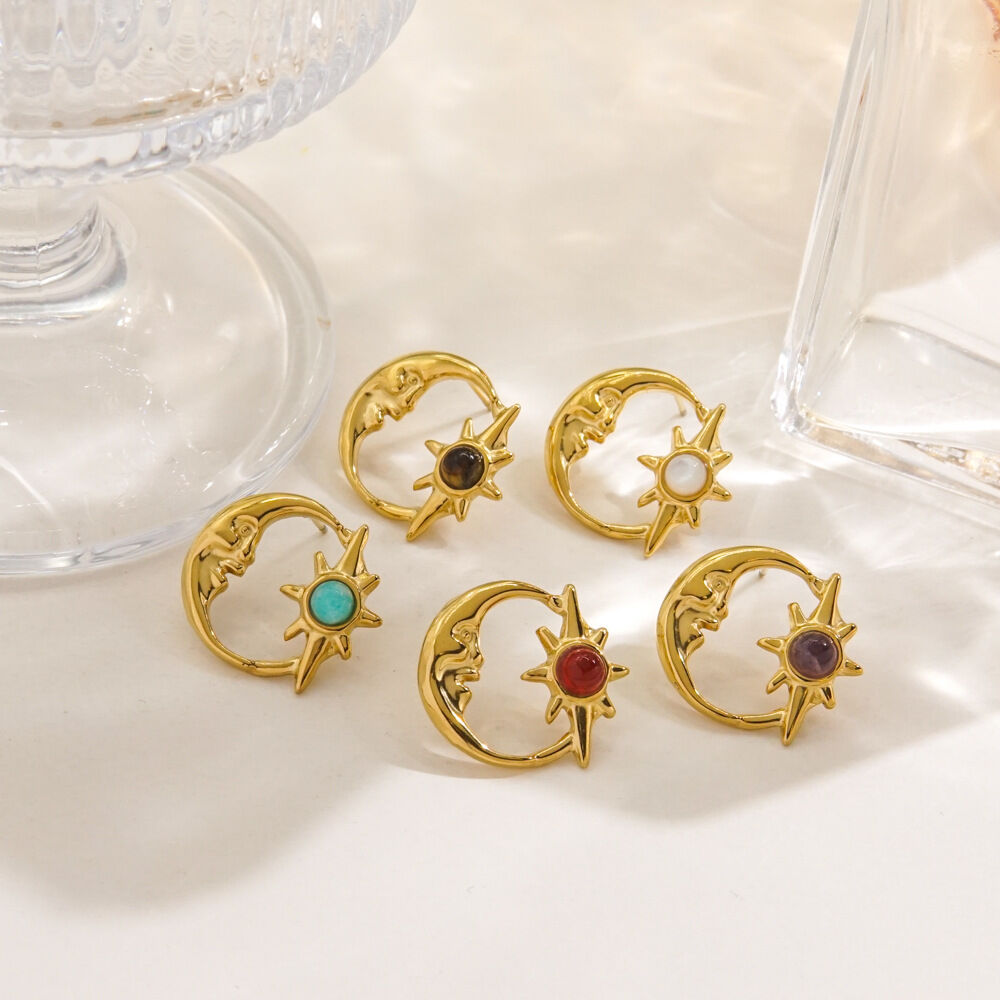 Simple Series Retro Geometric Stainless Steel Waterproof Women's Stud Earrings Picture3