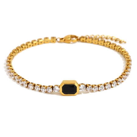 Luxurious Series Elegant Solid Color Stainless Steel Waterproof Women's Chain Bracelets