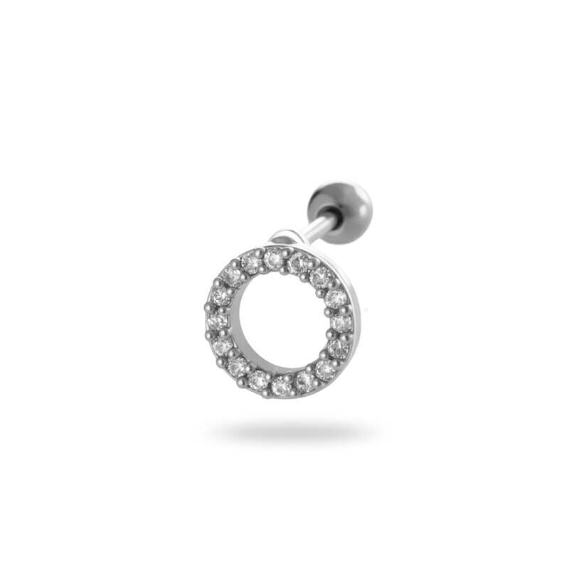 1 Stück Simple Series Einfache geometrische Kupfer Gold Farbe Zirkon Damen Piercings Ohrringe