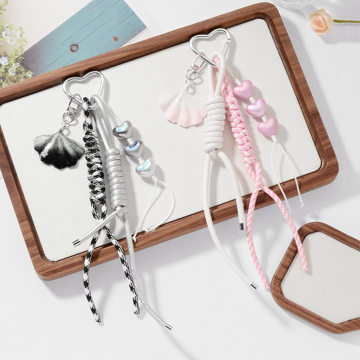 Simple Heart Alloy Bag Charms
