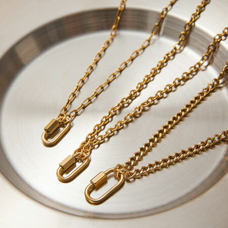 Simple Chain Stainless Steel Waterproof Gold Color DIY Chain Necklaces 2