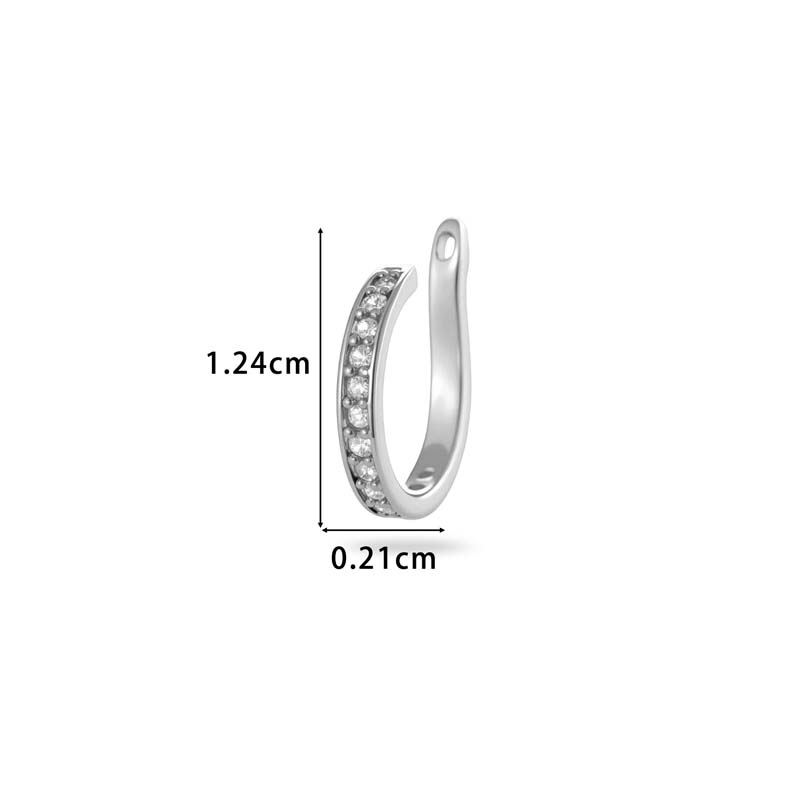 1 Piece Simple Series Simple Geometric Copper Gold Color Zircon Women's Ear Cuffs Picture2