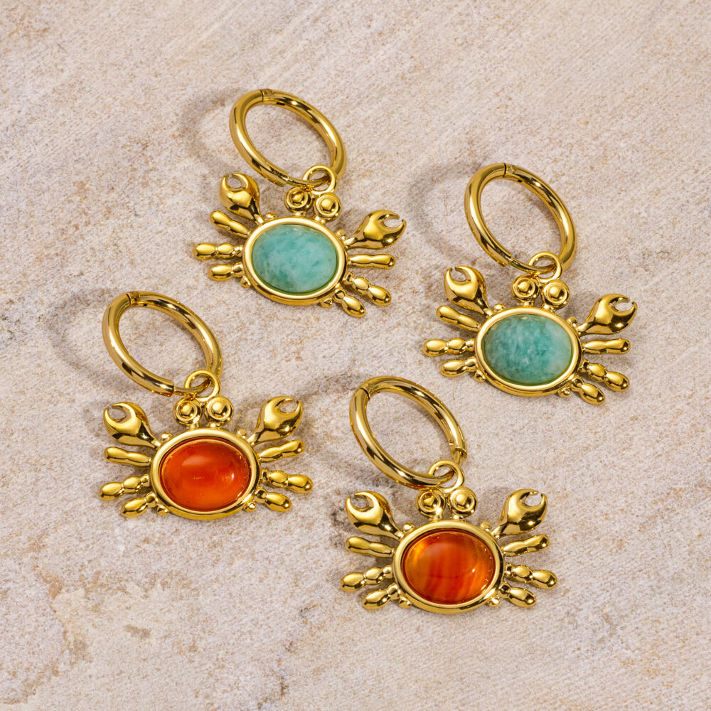 Ocean Series Stainless Steel Waterproof Lady Crab Earrings for Women Picture4