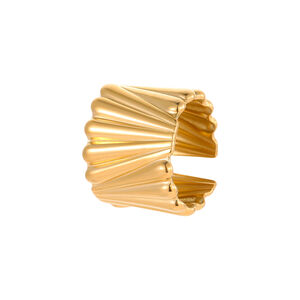 1 paire de bagues ajustables en acier inoxydable pour femme, série Simple Daily Strip h5 Image5