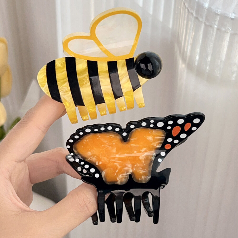 1 Piece Cute Cartoon Butterfly Bee PVC Women's Hair Claws Picture3