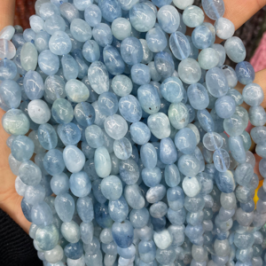 1 Strang Aquamarin Lässige Form Naturstein Schmuckperlen h5 Bild2