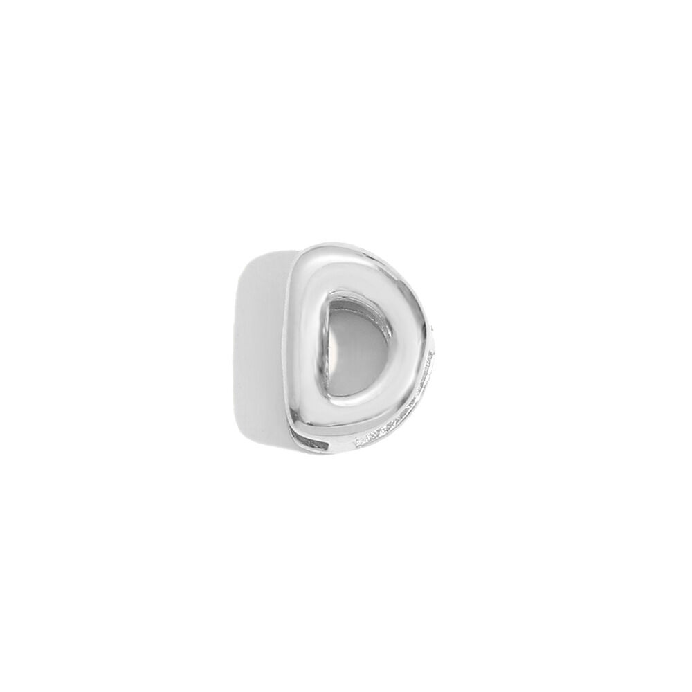 Hollow Small Letter Pendant Necklace-Steel-D Picture30