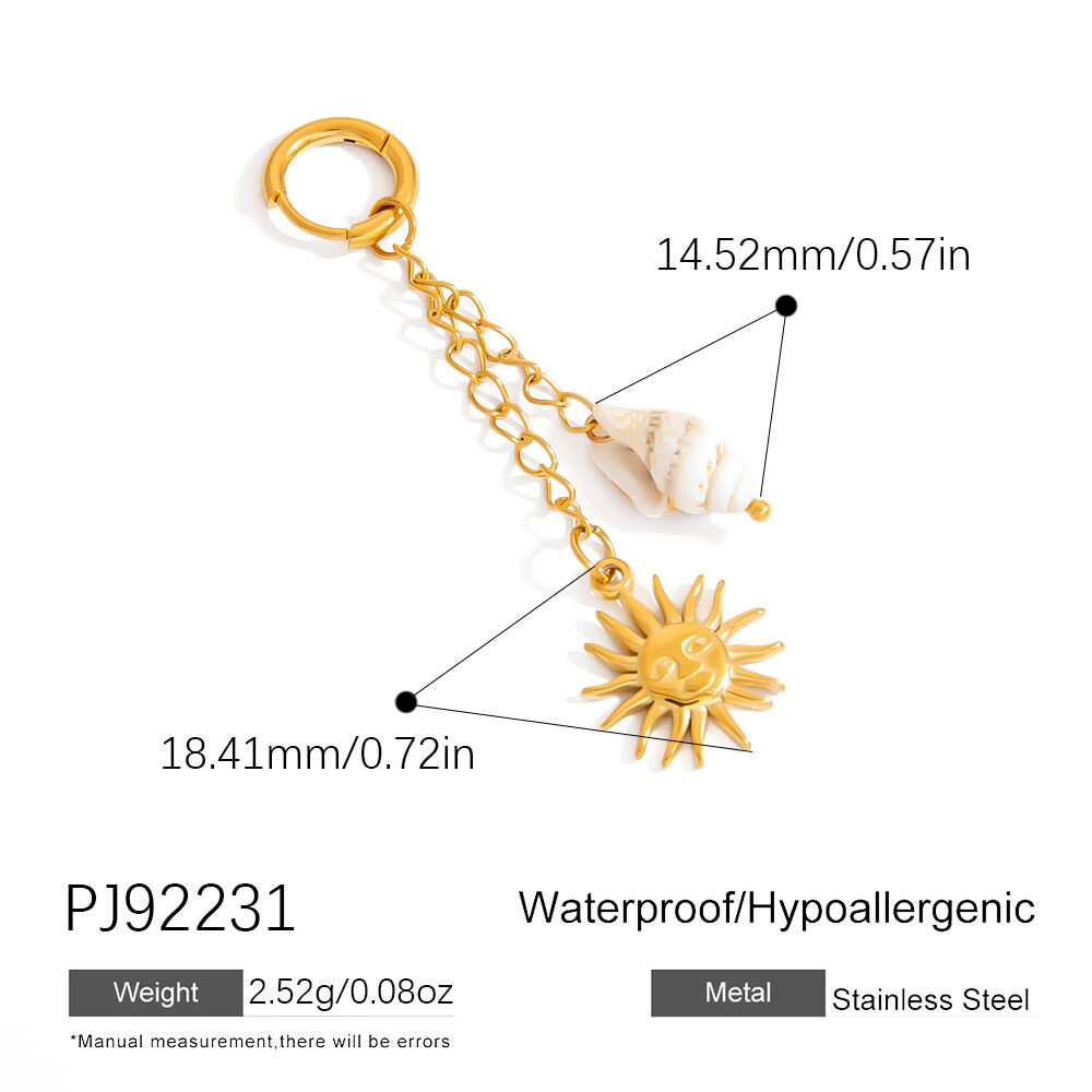 Oceanic Stainless Steel Waterproof Gold Color Bikini Pendants h5 Picture2