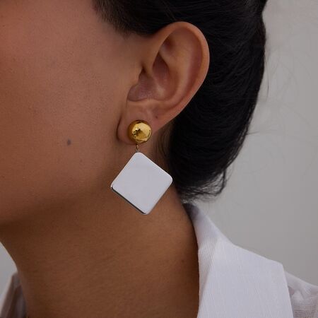Stainless Steel Waterproof Mixed Color Drop Earrings 2