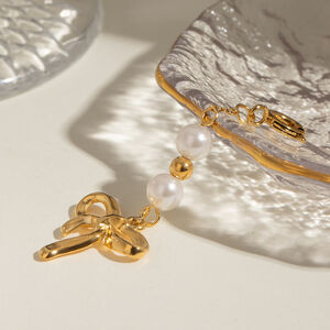 style bow knot stainless steel gold color bikini pendants h5 Picture2
