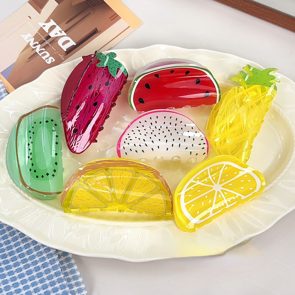 1 Piece Fresh - style Fruit Series  Acetate Women's Hair Claws