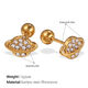 Eh995Weg White Diamond Gold Stud Earrings Picture8