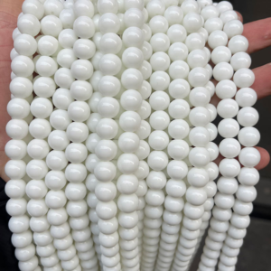 1 String Daily Annular White Glass Beads Jewelry Beads h5 Picture2