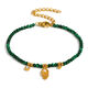 Natural Stone Palm Pendant-Gold-1