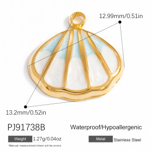 Sweet Heart Stainless Steel Waterproof Gold Color Diy Pendants h5 Picture2