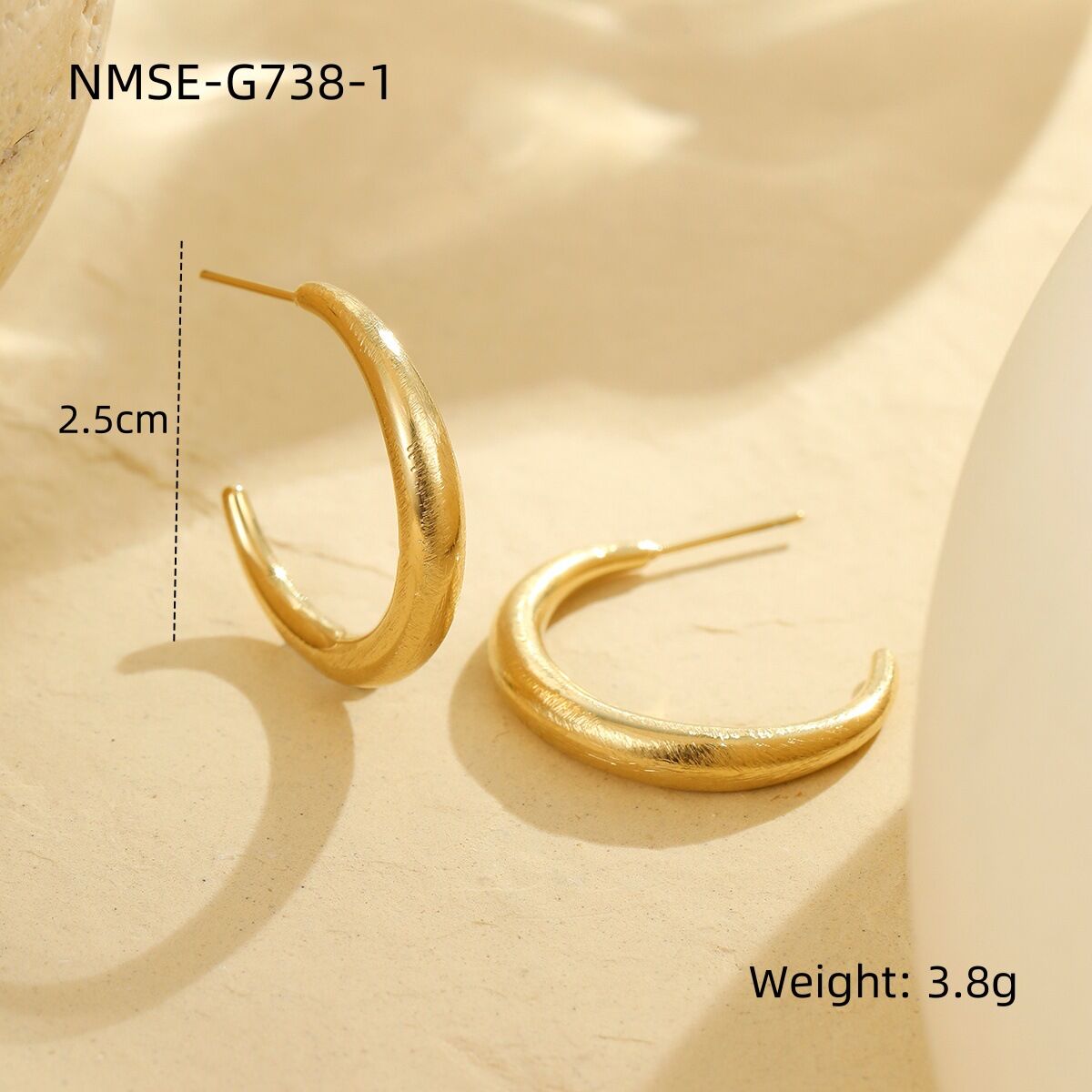 NMSE-G738-1 Orecchini piccoli in oro Immagine15