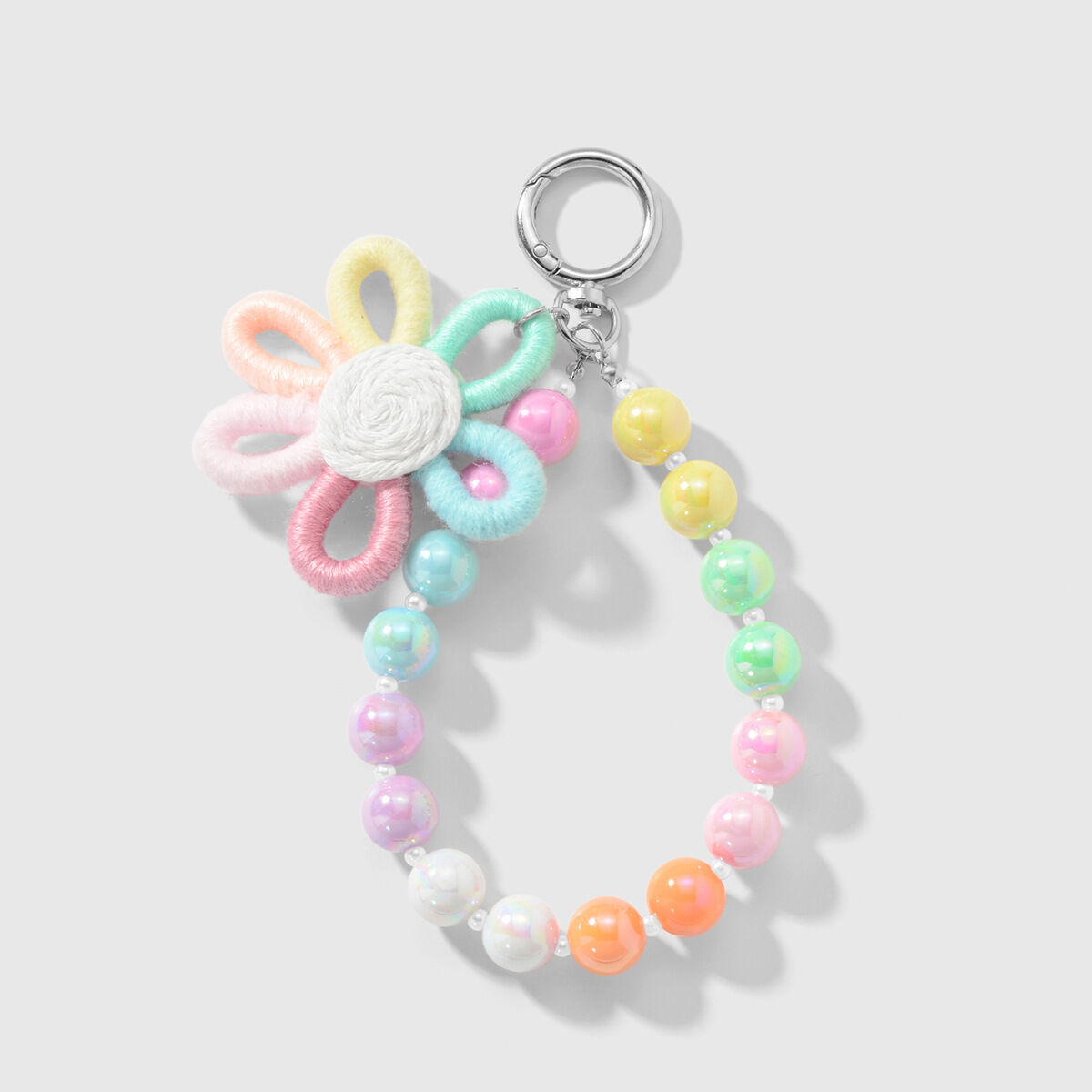 1 porte-clés fleur multicolore 