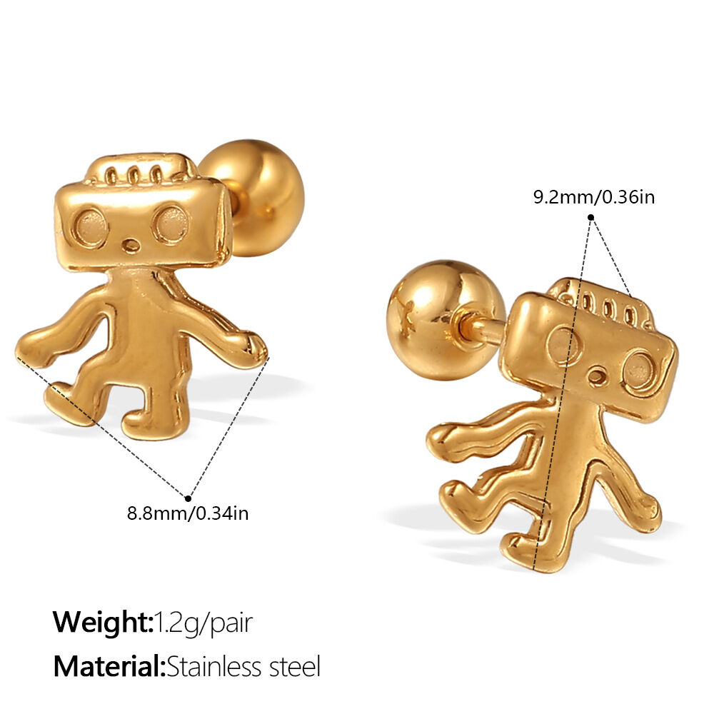 Eh1008G Piercing Gold Earrings Picture4